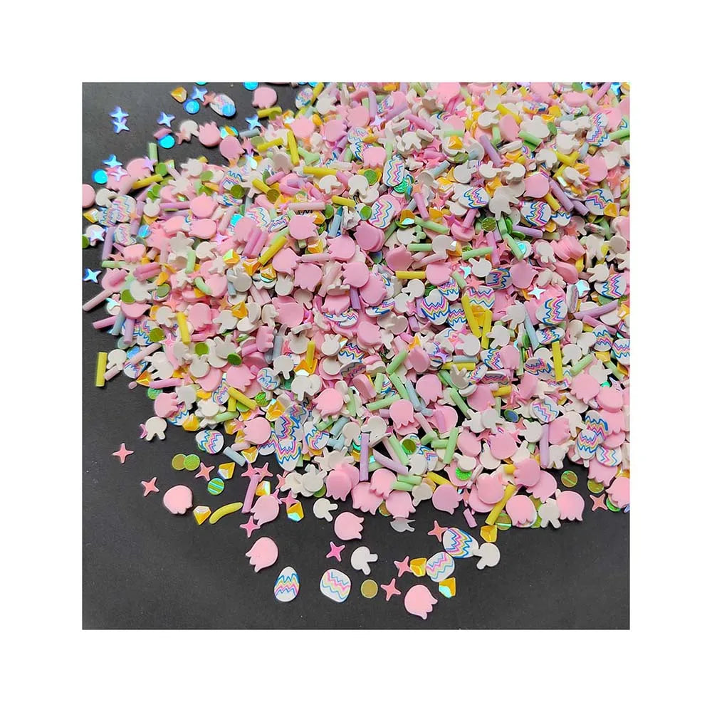 Easter Colorful Egg Rabbit Star Slice Polymer Clay Sprinkles for Crafts DIY Nail Art Decoration Plastic Klei Tiny Cute Mud Parti