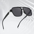 2023 New Fashion Oversized Sun Glasses Black Polarized Custom Printed square Sunglasses for Men