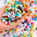 Wholesale 6*10mm Acrylic Smile Face Beads  Smile Beads for Jewelry Making