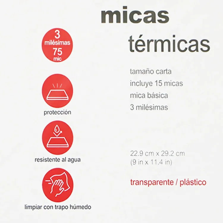Letter Size 10Mil Micas Ter Mica Laminating Pouches Laminating Film A4 Hot Lamination Sheets