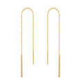 Nagosa Women Luxury Fashion 18k Gold Plated 925 Sterling Silver Boxchain Threader Earrings