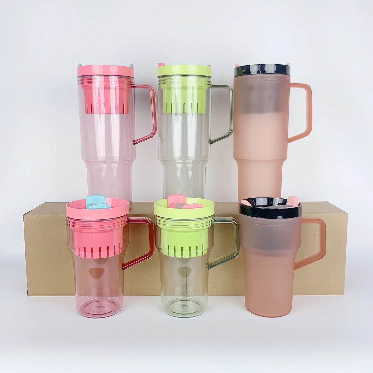 STARLII New Design 40 Oz Coffee Travel Mug Plastic Tumbler With Handle