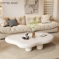 Wholesale Scandinavian Wabi Sabi White Cream Center Table Modern Living Room Creative Table Wooden Coffee Table for Home