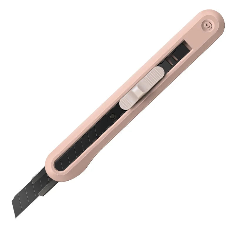 Deli NS063-SA pink Portable Office Art Knife Unpacking Express Knife Household Paper Cutter Tool Knife 288pcs Per Carton Set
