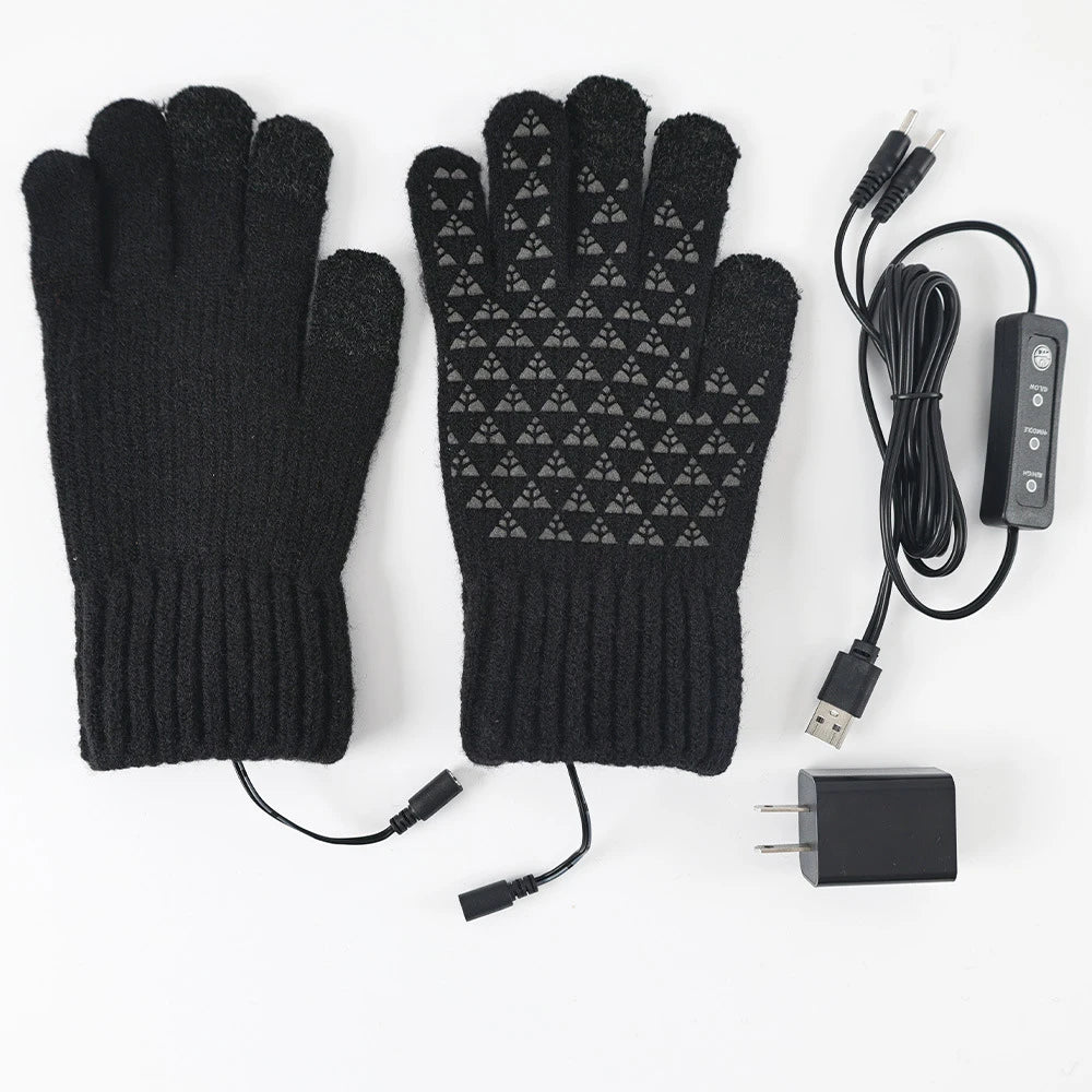 Hand Warmer Charging Treasure Heating Touch Screen Plush Warm Gloves Dispensing Large Size Temperature Control USB Heating Glove