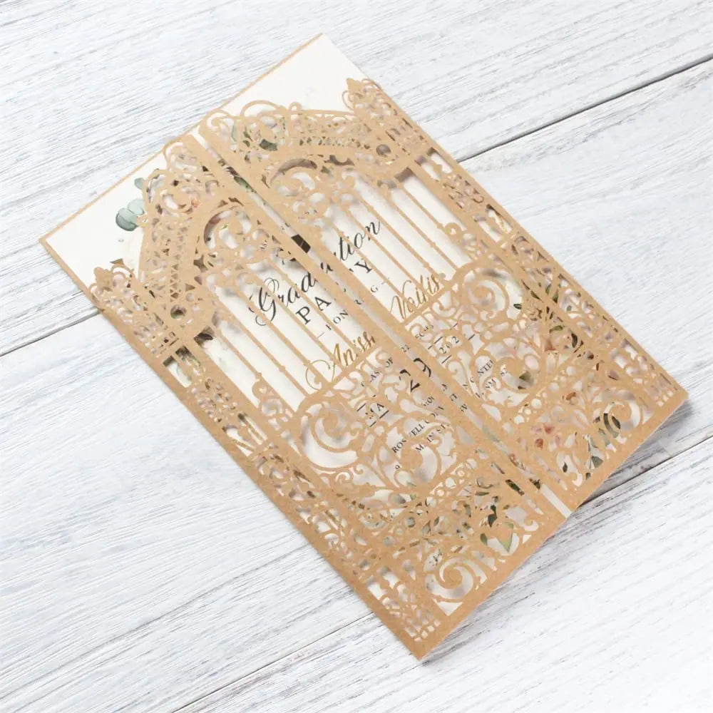 Brown Gate Floral Design Luxury Wedding Invitations Bridal Shower Engagement Wedding Invites Envelopes for Invitations