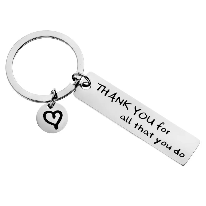 Valentine'S Day Gift Thank You for All That You Do Stainless Steel Keychain for Father'S Day and Mother'S Day Commemorative Gift