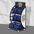 Car Battery Display Rack Metal Oil Display Rack Car Supplies Display Rack Retail Store Shelf Supporting Customization