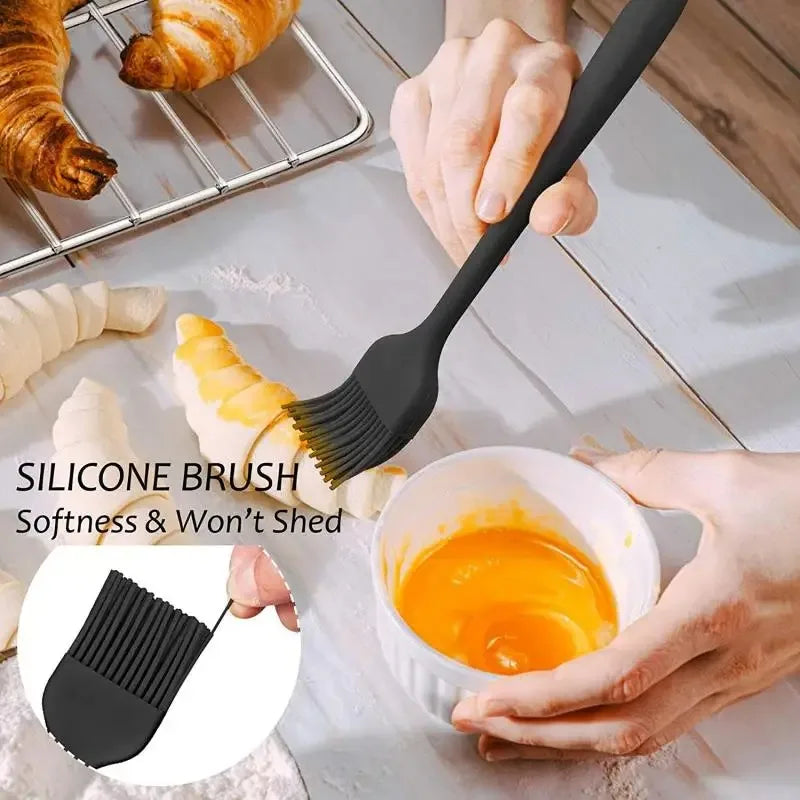 Heat Resistant Non-Stick Silicone Kitchen Baking & Pastry Tools 6-Piece Eco-Friendly Color Squeegee Set