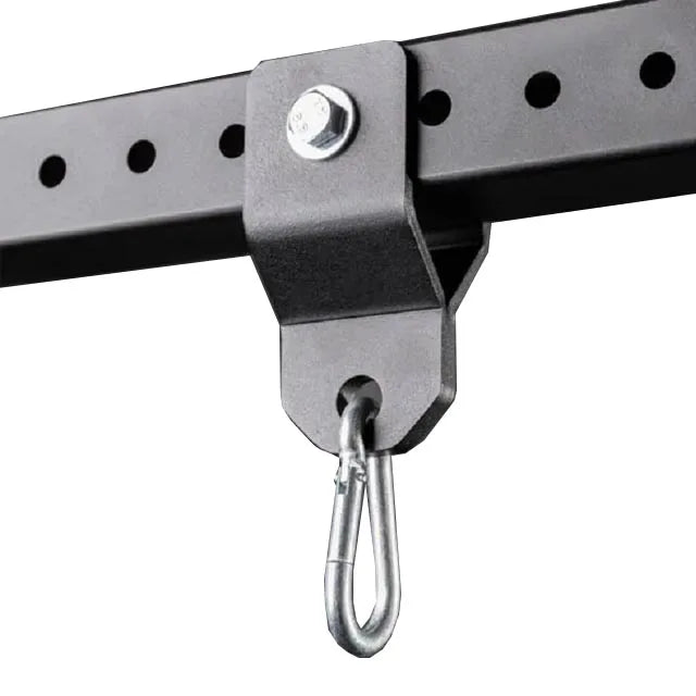 Durable Metal Fitness Racks with Gym Rings Climbing Ropes and Hanging Hooks for Bodybuilding Climbing & Gym Training