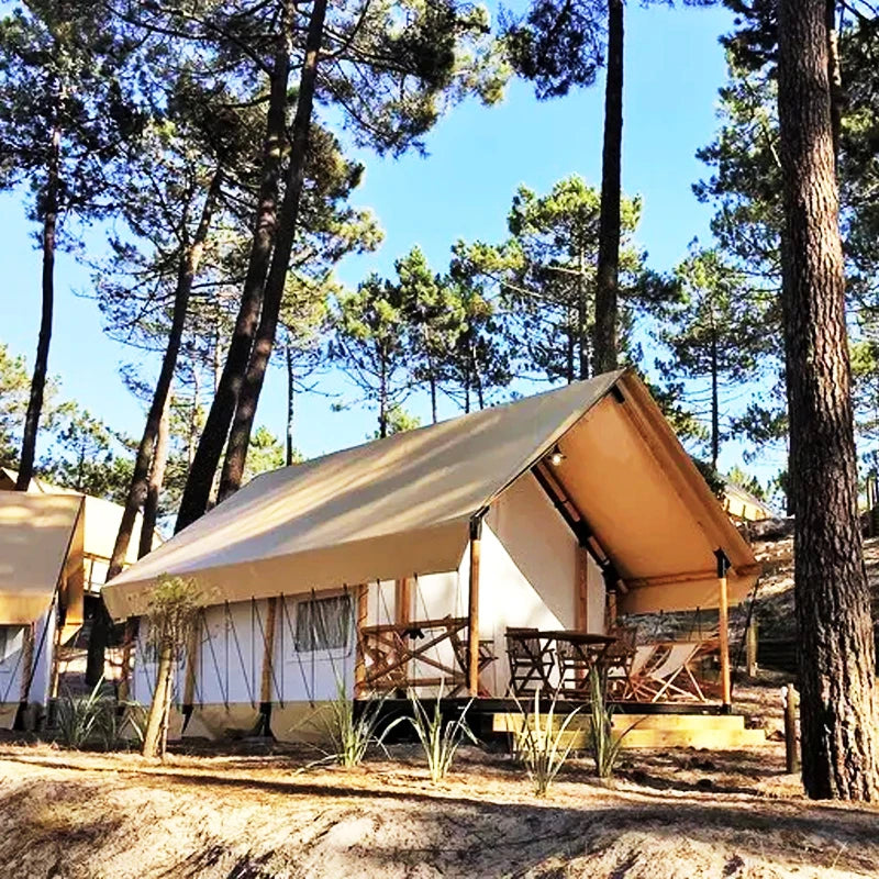 Outdoor Camping Prefab Wood House Luxury Villas Hotel Glamping Safari Tent
