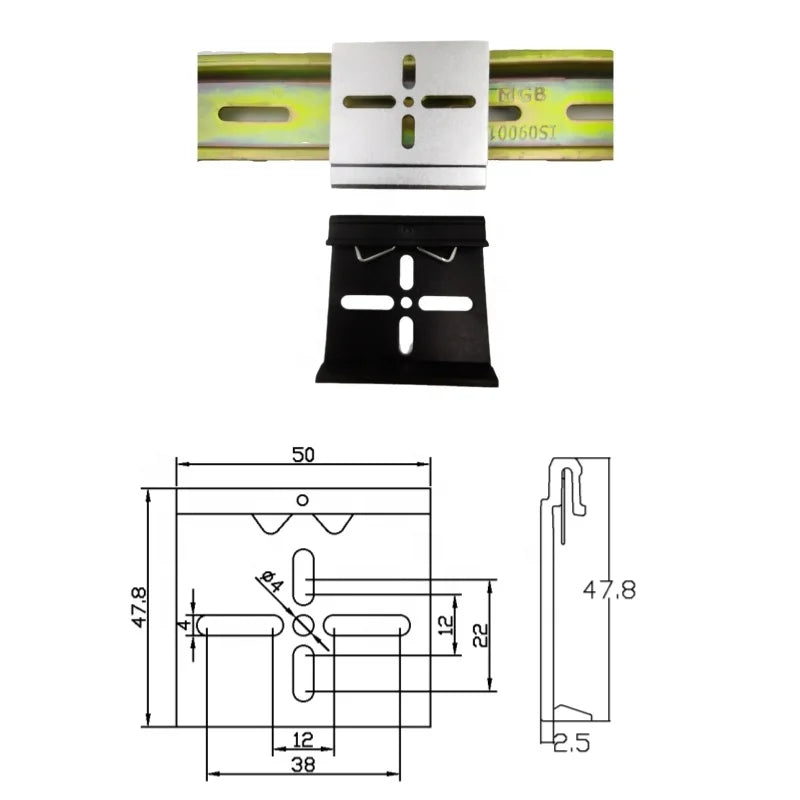 U-Shaped Metal Guide Rail Installation Clip C-Shaped DIN Rail Mounting Bracket Clamps Product Category