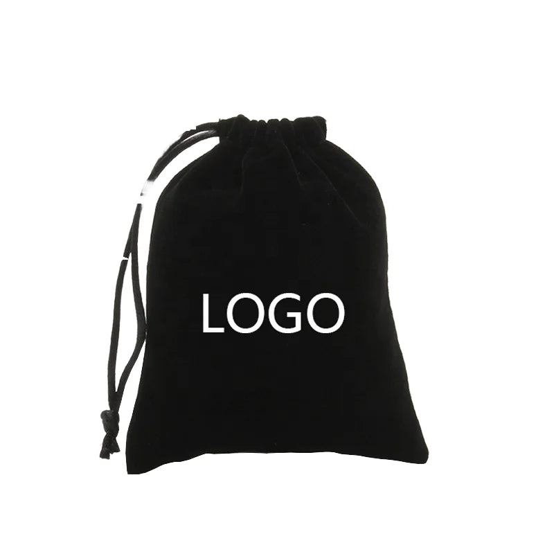Low MOQ Free Sample Custom Branded Velvet Gift Bag Drawstring Pouch with Recyclable Feature Small Size