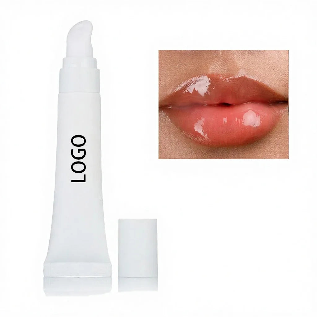 Hydrating Waterproof Mineral Vegan 20g Vanilla Smell Liquid Peptide Lip Butter Balm Custom Logo