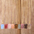 Mini Crystal Kitty Cat Pendant Necklace for Kids Girl Birthday Gift  Healing Stone Carving Necklaces Pretty Jewelry