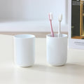 Bathroom Tumbler Cup Easy-to-Clean Plastic Mouthwash Cups and Toothbrush Holder for Home or Camping