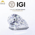 Goldleaf IGI Certified Lab Grown Diamond Pear Cut VVS VS DEF Color HPHT Loose Diamond for Jewelry