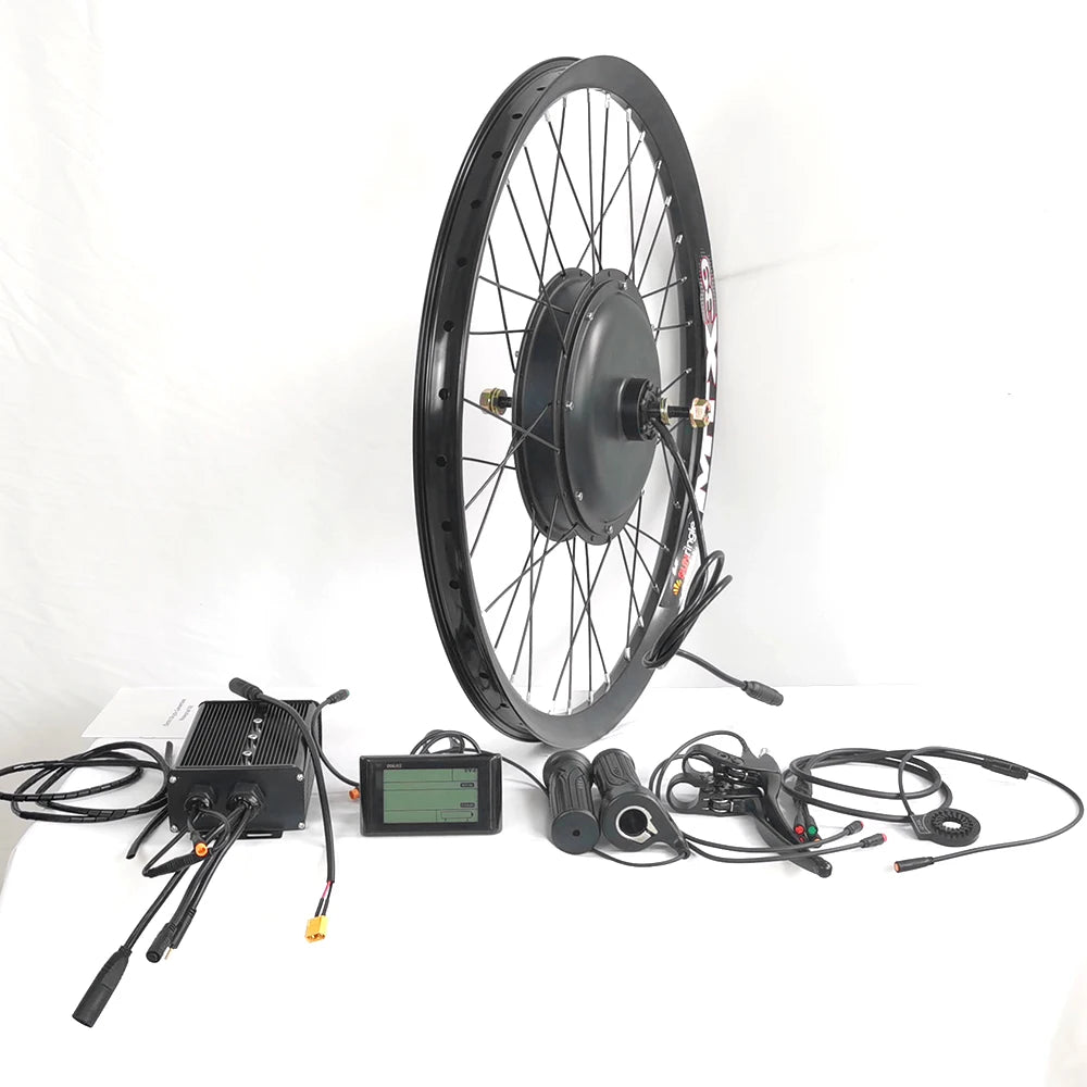 Waterproof 48V 2000W Rear Motor Wheel Kit 26'' 27.5'' 29'' XT60 Connector Electric Bike Kit Cycle