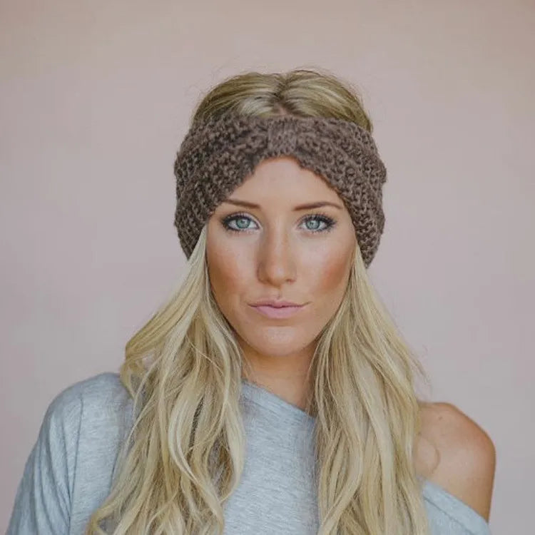 Women's Winter Fashion Solid  Hairband Elastic Korean Style Headwrap Hair Accessories Pretty Ear Protection