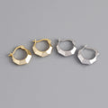 Fashion Jewelry 925 Silver Earrings Jewelry Irregular 18K Gold Plated Sterling Silver Hoop Earrings for Women