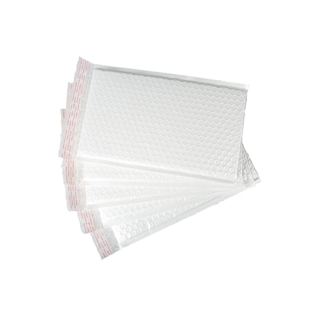 Seal Adhesive Waterproof White Pearlized Film Bubble Mailers Custom POLY Bubble Bag Shipping Bags Envelope