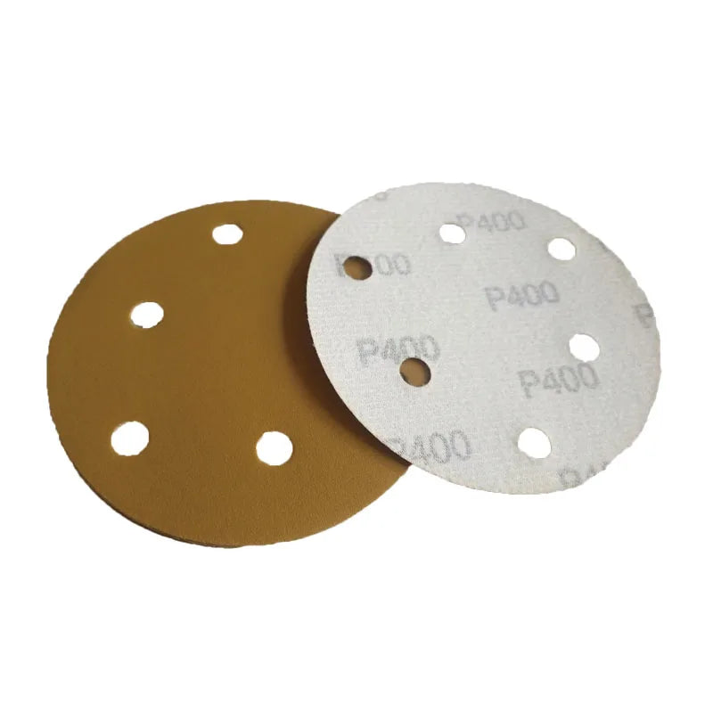 6 Holes Yellow Sandpaper Plate Furniture Wood Metal Polishing Quality Price for Sale Sand Paper Disc Sanding Disc