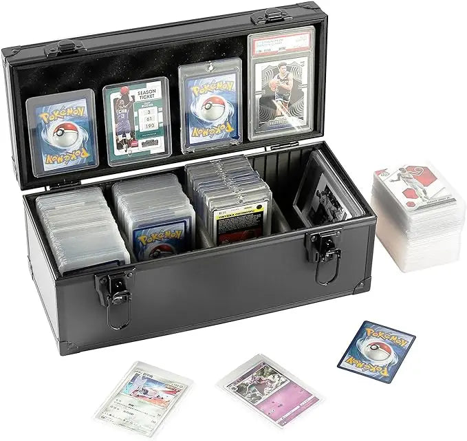 Trading Cards with Top Loader Card Storage Case Front Compartment Waterproof Graded Card Case
