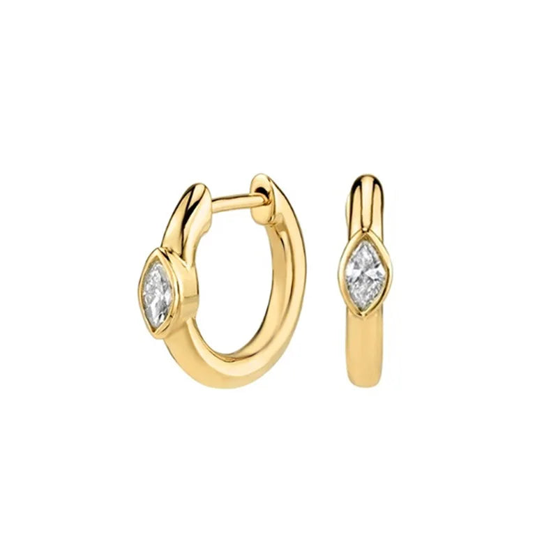Laodun 2022 Hot Sales Fashion Jewelry Huggie Earrings Colorful CZ Diamond Personalized Simple Earrings