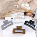 Wholesale Summer Large Acrylic Hair Claw Clips for Women Korean Style Clear Rectangle Metal Material Women's Hair Accessories