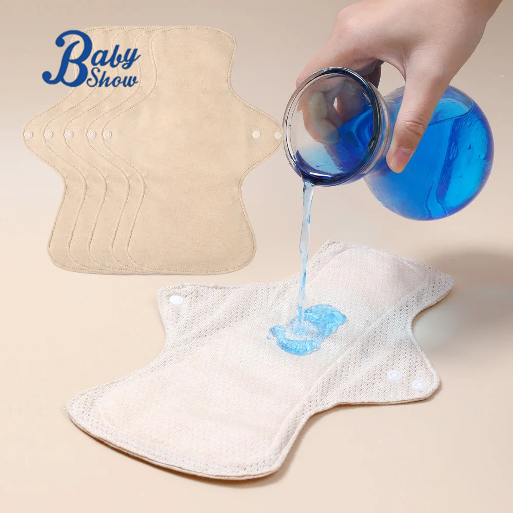 Cotton Washable Cloth Menstrual Pad Absorbent Menstrual Cloth Washable Reusable Panty Liner Hygiene Women's Sanitary Napkin