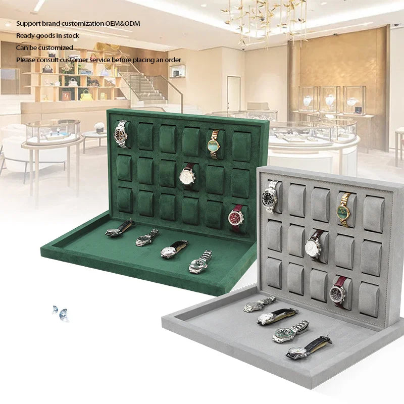 15-18-24 High-grade Fine Flannelette Watch Plate Display  Receiving  Live Tray Spot Spot  Wholesale