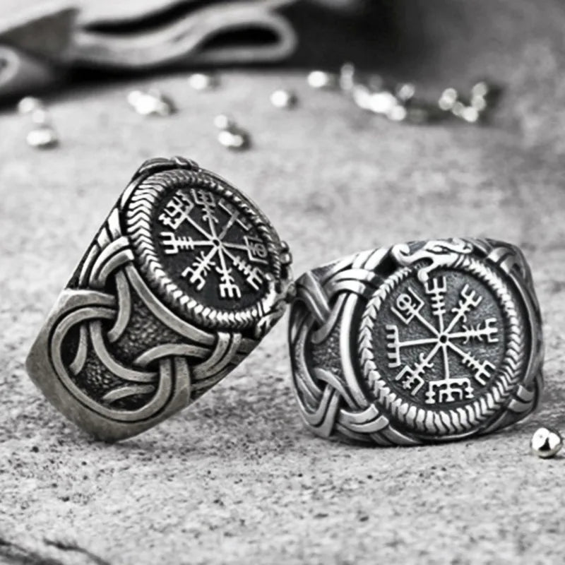 Compliant EU Certification Viking Stainless Steel Rings Rune CelticsTree of Life Jewelry Wolf Warrior Key Chain As Souvenir Gift