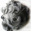 Lace Base Human Hair Toupee Man Natural Gray Hair Piece Mens Replacement System Lace Front Bleached Natural Hair Line for Men