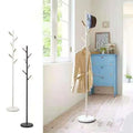 Single Pole Modern Multifunction Coat Hat Rack Iron Wood Adult Storage Hanging Bag Rack Living Room Floor Standing Type Hanging