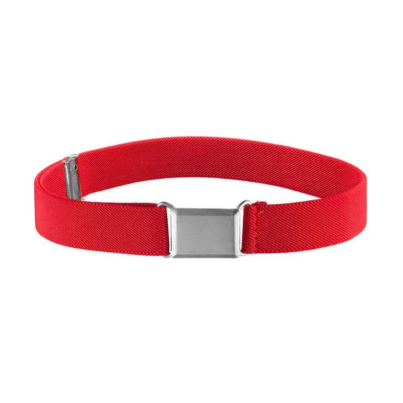 HZO-23060 Children Adjustable Metal Buckle Easy Elastic Belt Boys Girls Classic Magnetic Kids Belts