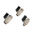 1/4" 3/8" 1/2" Double Male Thread Mini Brass Ball Valve Air Compressor Valve