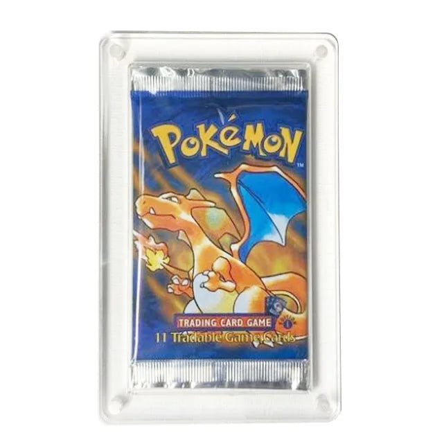 Custom High Quality Clear TCG Card Storage Strong Magnetic Protective Transparent Acrylic Pokemon Booster Pack Case