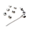 Stainless Steel Color Tarnish Resistant 304 Stainless Steel Cord Ends Terminator Tips End Caps  for Leather Cord Jewelry
