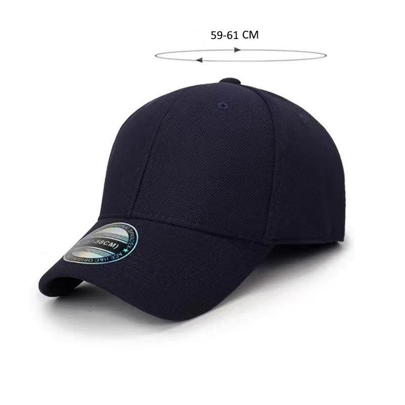 Oversize Summer Outdoor Trucker Hip Hop Stretch Fit Big Hat Plus Size Black Fitted Closed Baseball Cap