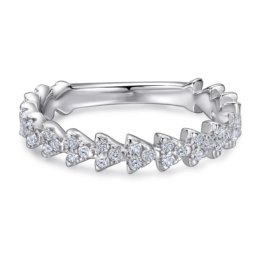 Jewelry Manufacturer Luxury Eternity Rings for Women Wholesale Wedding Ring Design 925 Sterling Silver Classic Style Zircon