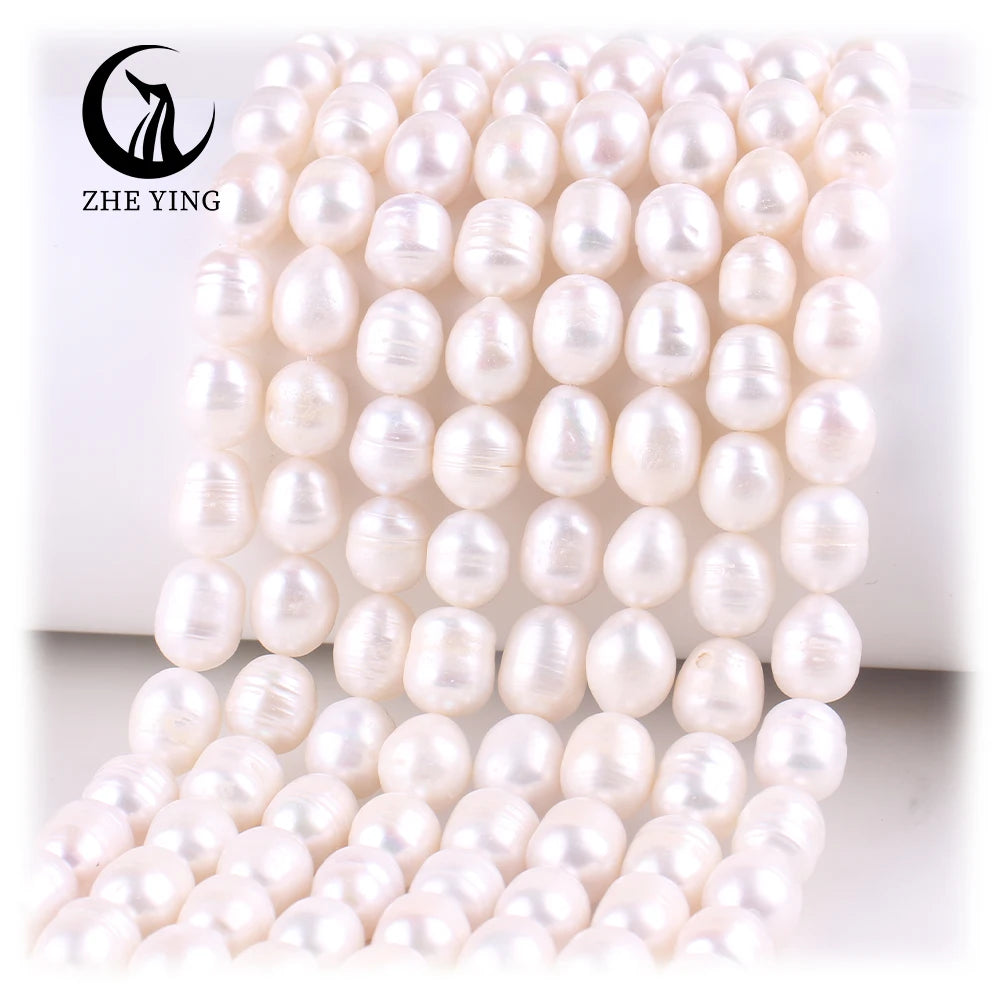 Wholesale 10-11mm Rice Shape Cultured Freshwater Pearls Loose Pearls for Jewelry Making Bracelet Necklace Natural Pearl Beads