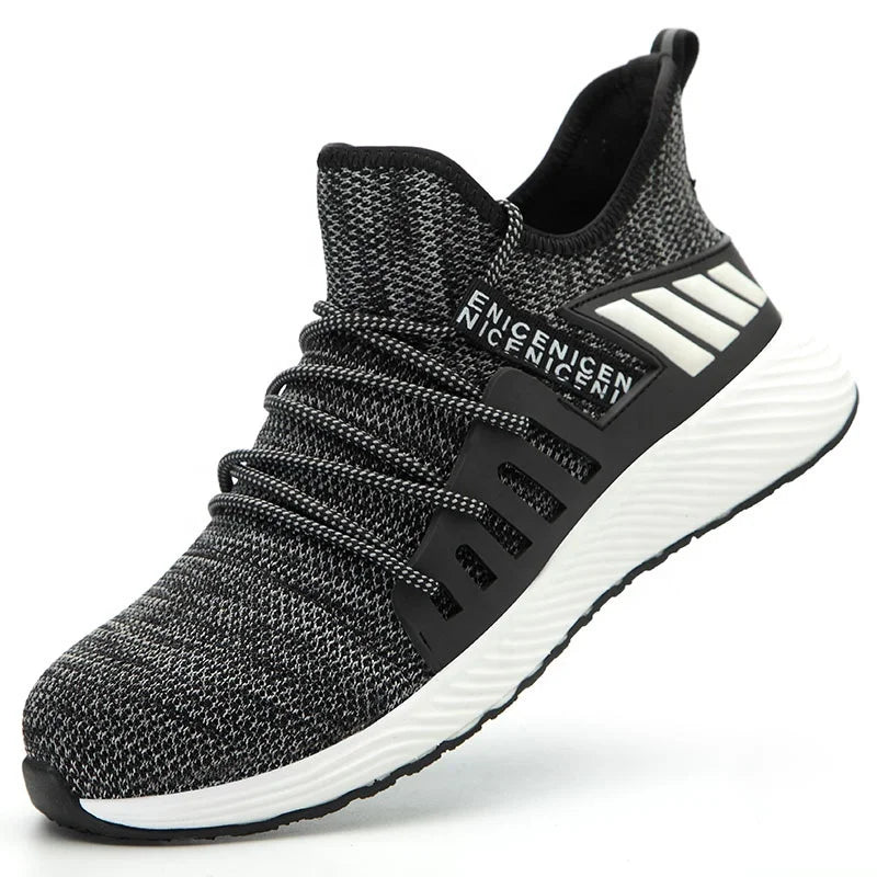 Work Safety Shoes for Men Women EVA Mesh  Steel Toe Shoes Lightweight Breathable Toe Sneakers
