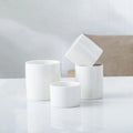 Custom 6 8 12 oz Empty Scented Nordic Glossy White Ceramic Candle Jars for Candle Making