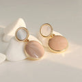 S925 Silver Needle Summer Natural Shell Earring Drop Glaze Temperament Korean Personality Cold Wind Dangle Earring Women