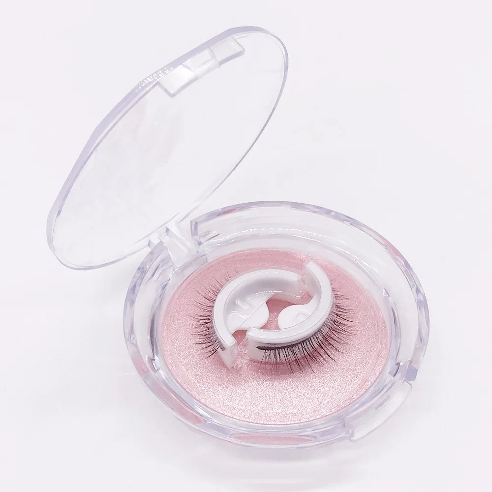 Pinky leem Custom Private Label No Glue Self Adhesive Eyelash Vendor Strip Eye Tresluces Lashes Reusable Self Adhesive Eyelashes