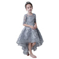 Princess Skirt Girls' Puffy Yarn Children's Small Presenter Walk Show Piano Performance Dress Flower Girl Red Autumn and Winter
