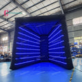 LED Light Shinning Inflatable V Shape Photo Booth air Photobooth Enclosure with Tube Light