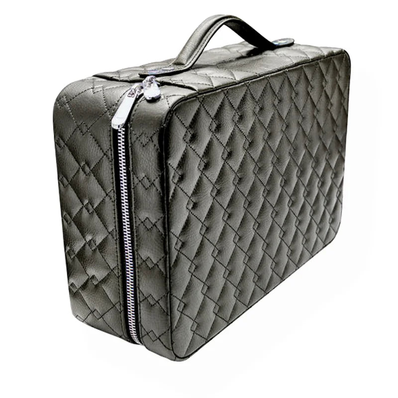 Logo Handle Leather Jewelry Suitcase Multi-function Eyeglasses Watch Necklace Jewellery Boxes Organizer