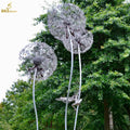 Custom Modern Outdoor Garden Landscape Design Metal Color Sculpture Large Stainless Steel Dandelion Sculpture