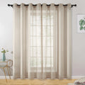 XinLan Solid Color Cotton Linen Tulle Curtains Living Room Bedroom Hotel Window Sheer Curtain